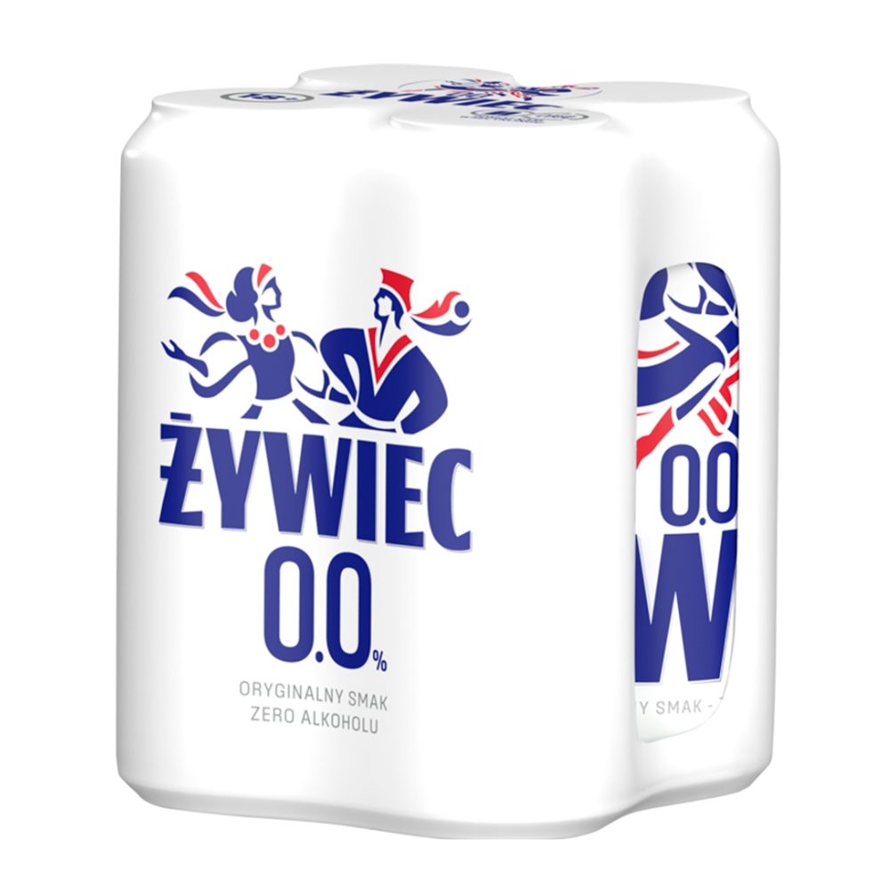 Piwo Żywiec Bezalkoholowe 0% 500 ml 4-pak puszka DRS