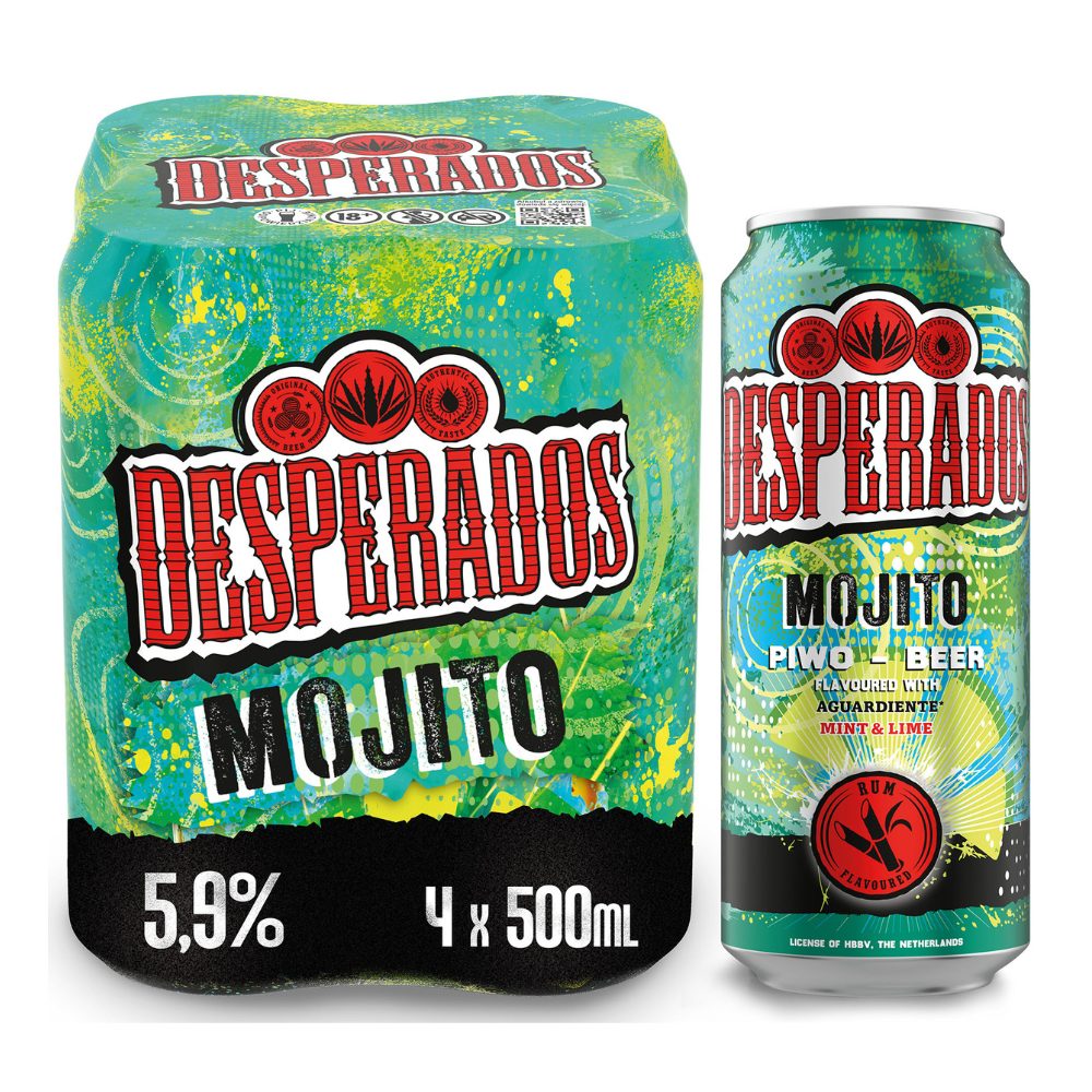 Piwo Desperados Mojito 5,9% 500 ml 4-pak puszka DRS