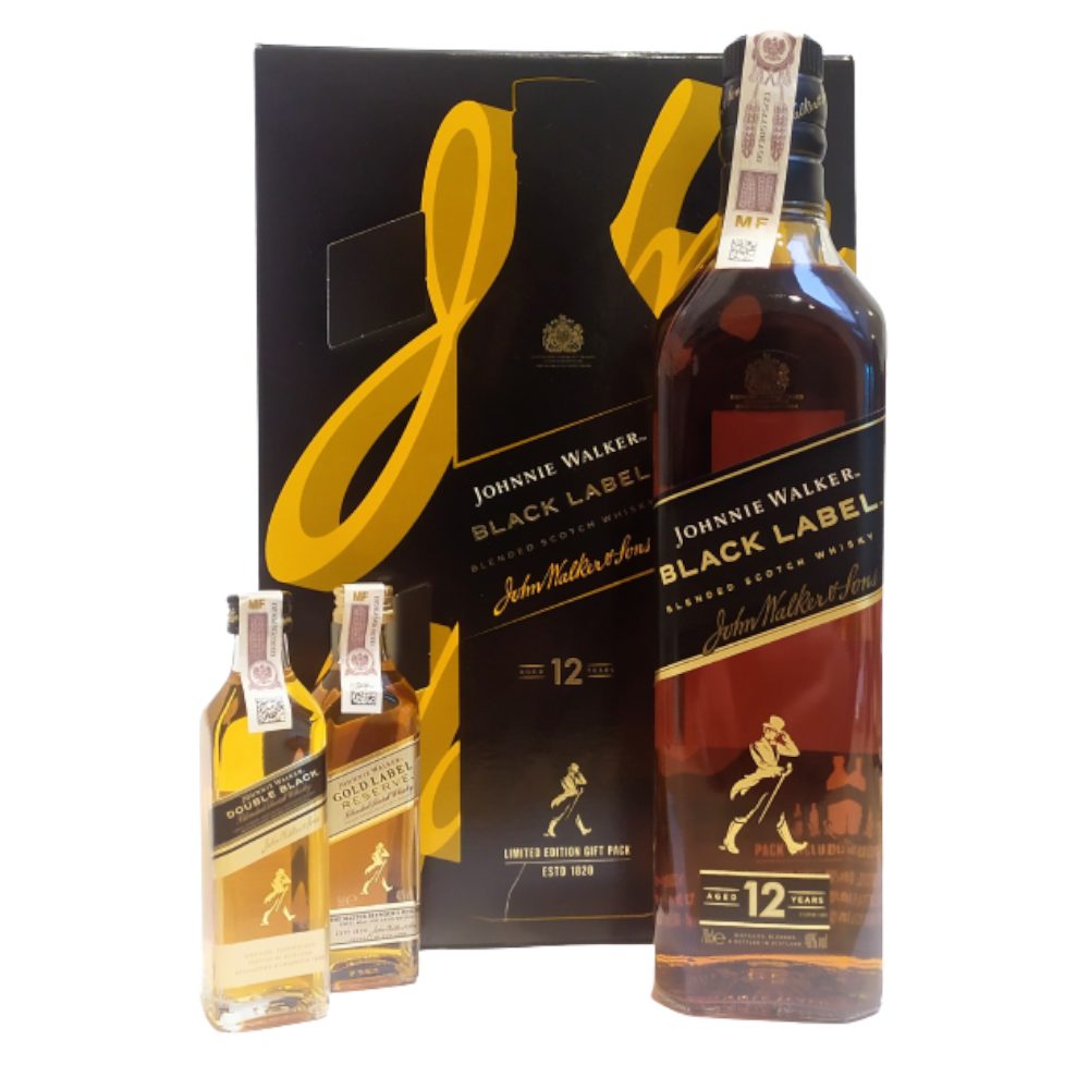 Whisky Johnnie Walker Black 40% 700 ml + 2 miniaturki